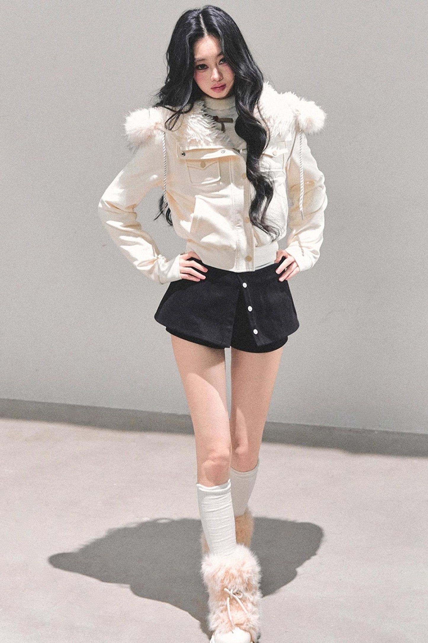 Black Autumn A-Line Shorts