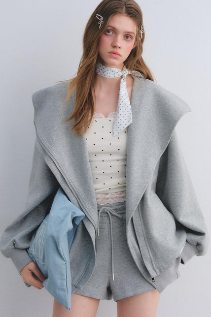 Hooded Zip-Up Jacket Set-Up