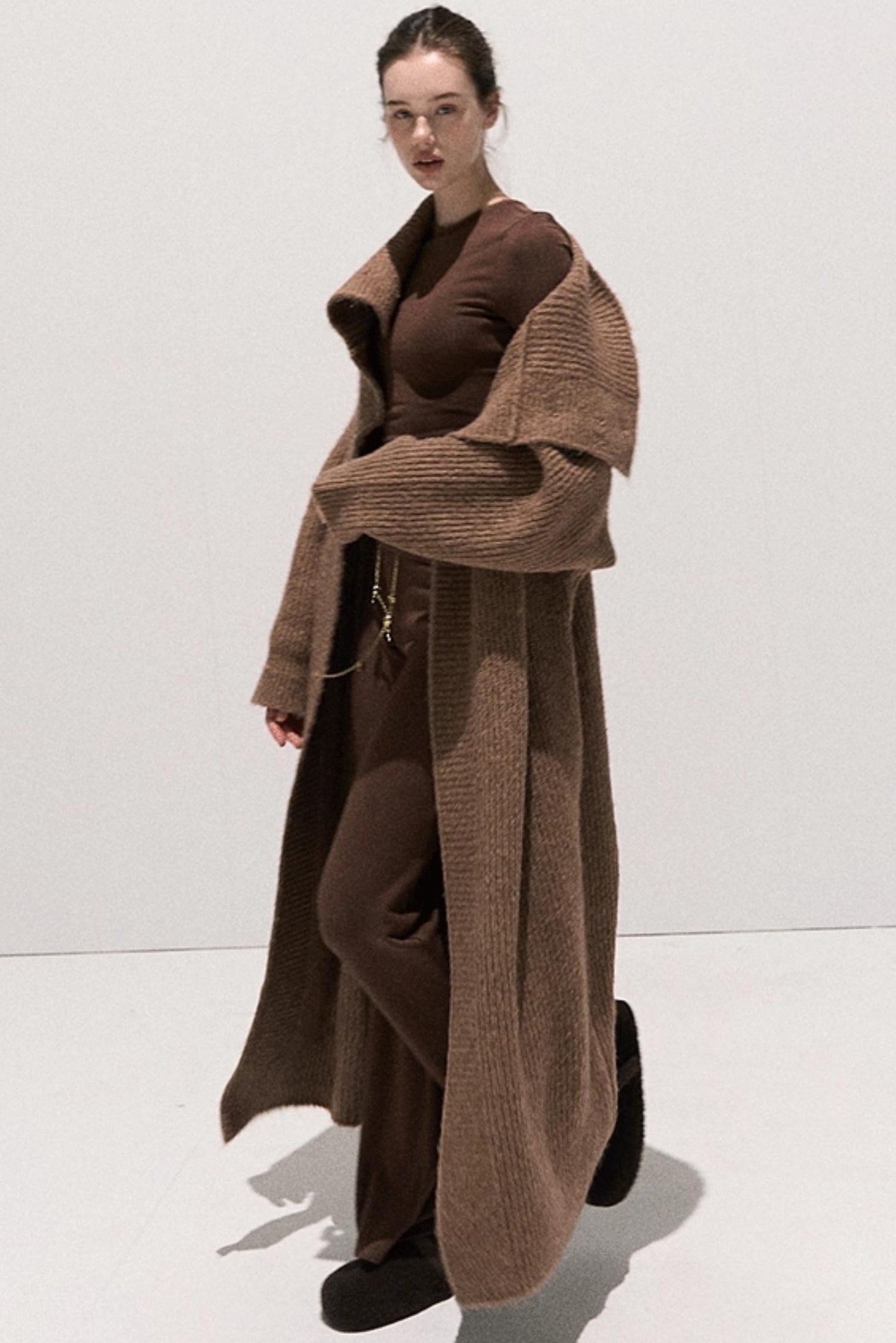 Soft Crewneck Knitwear Trouser Set-Up