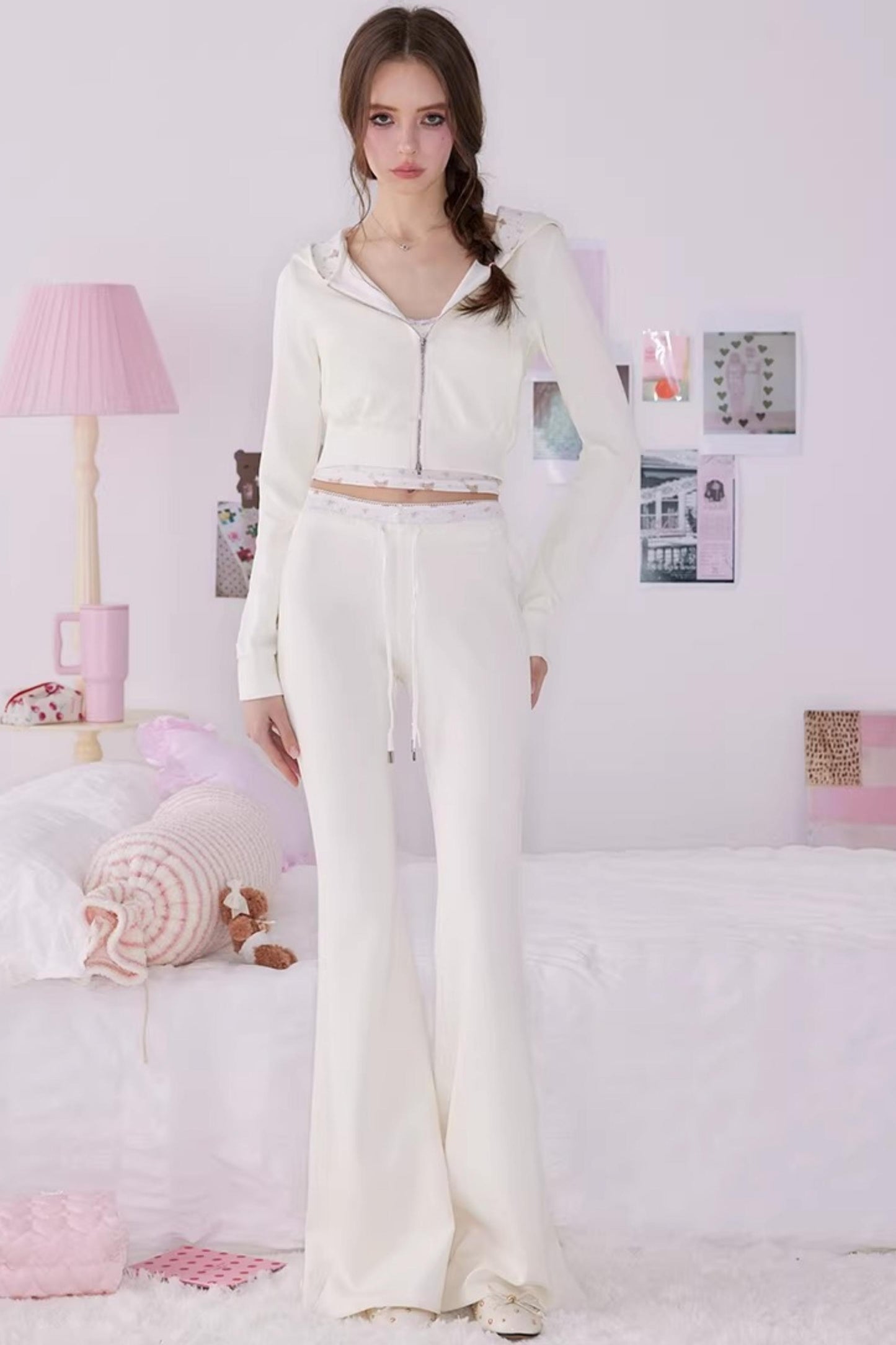 Bear Print Sweater Suspender Set-Up