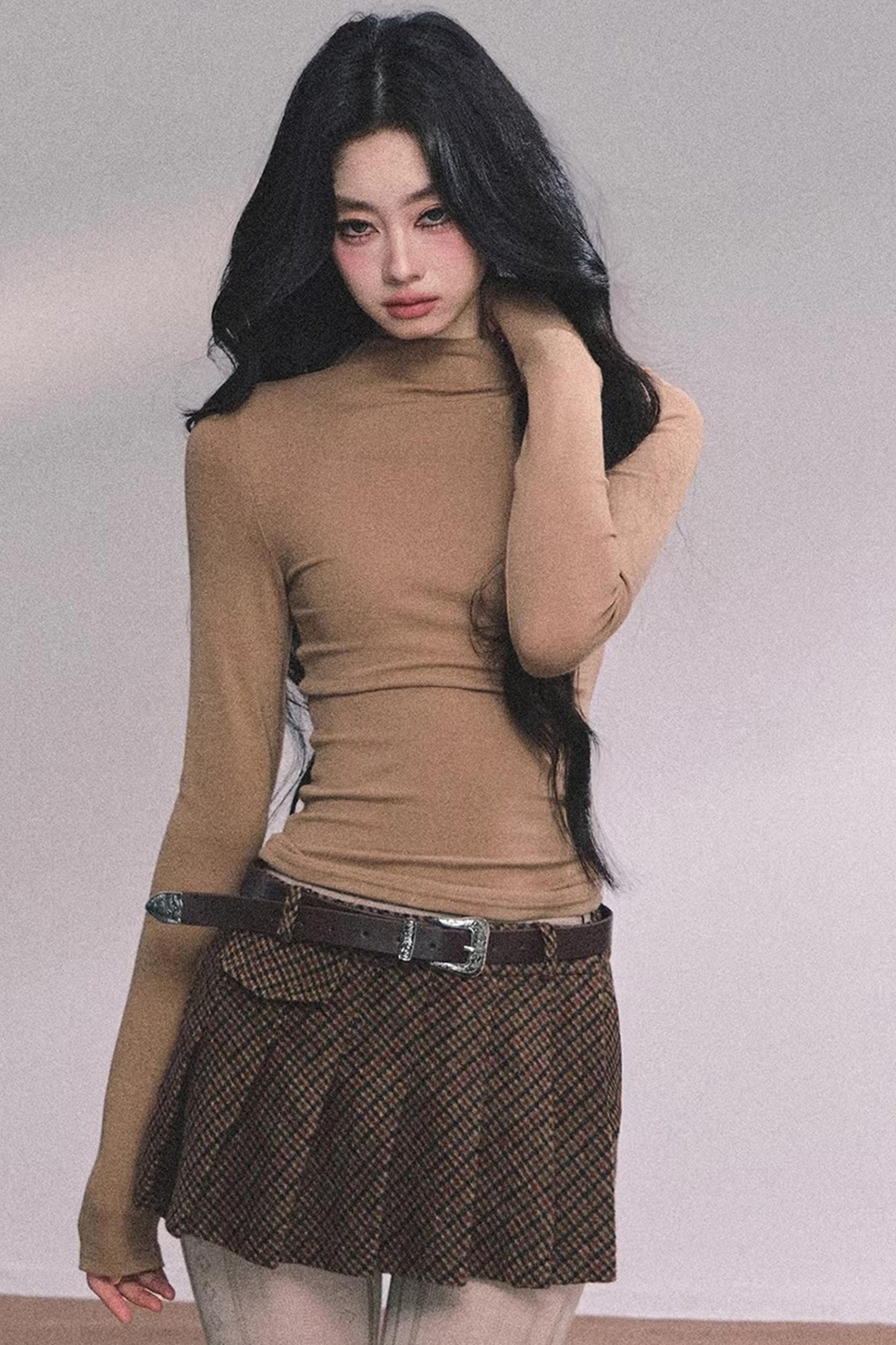 Maple Leaf Knit Sweater Cape Set-Up