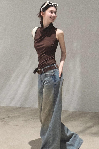 Vintage Hand-Painted Jeans Set