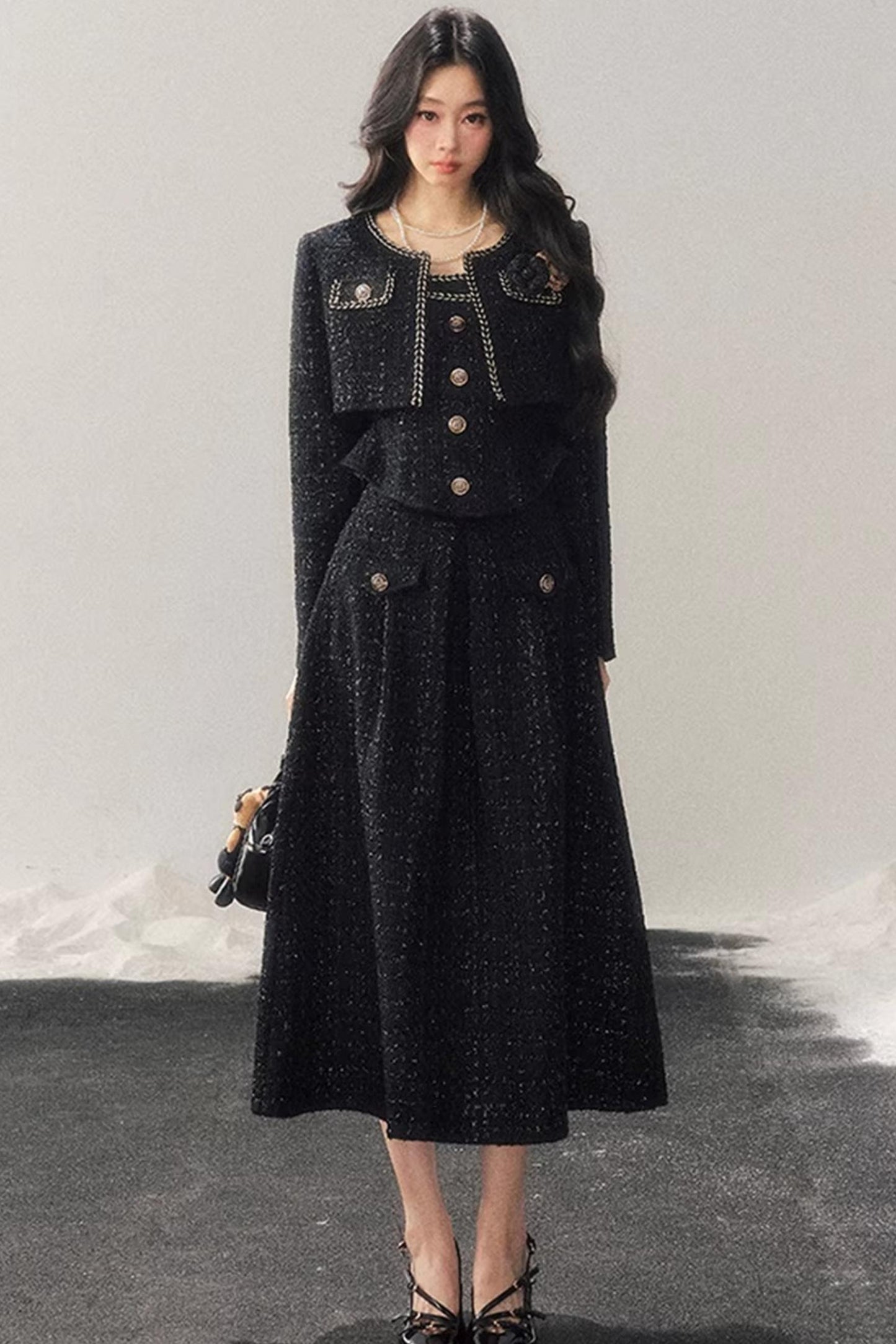 Chanel Wool Coat Skirt Set-Up