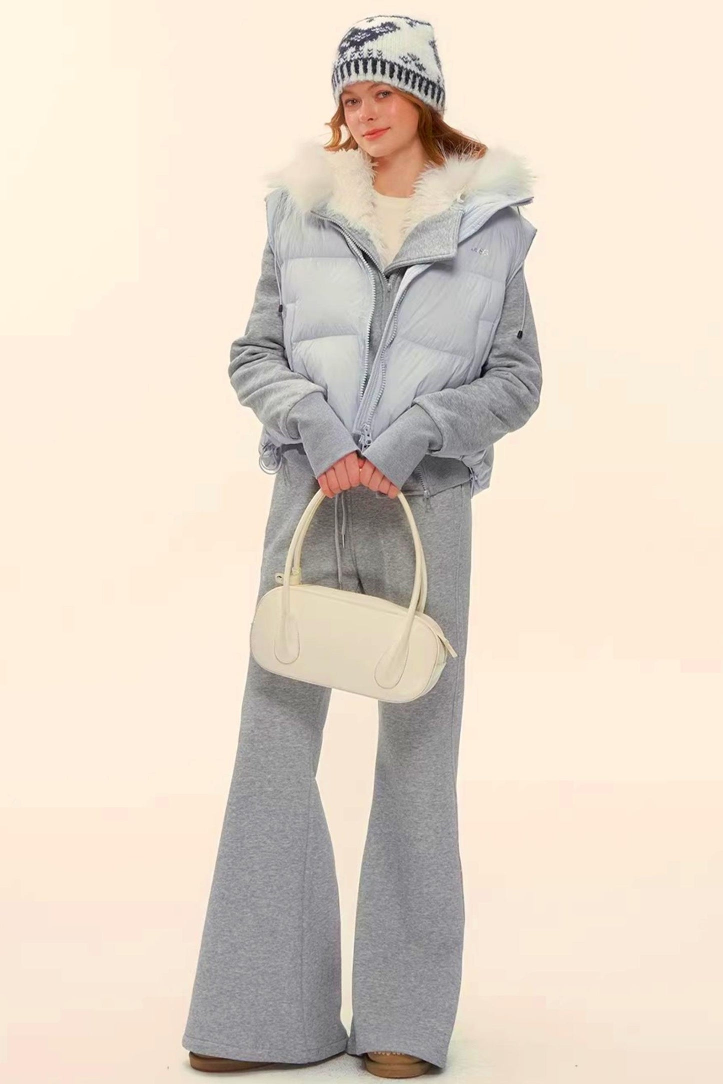 Retro Fleece Hooded Jacket Set-Up