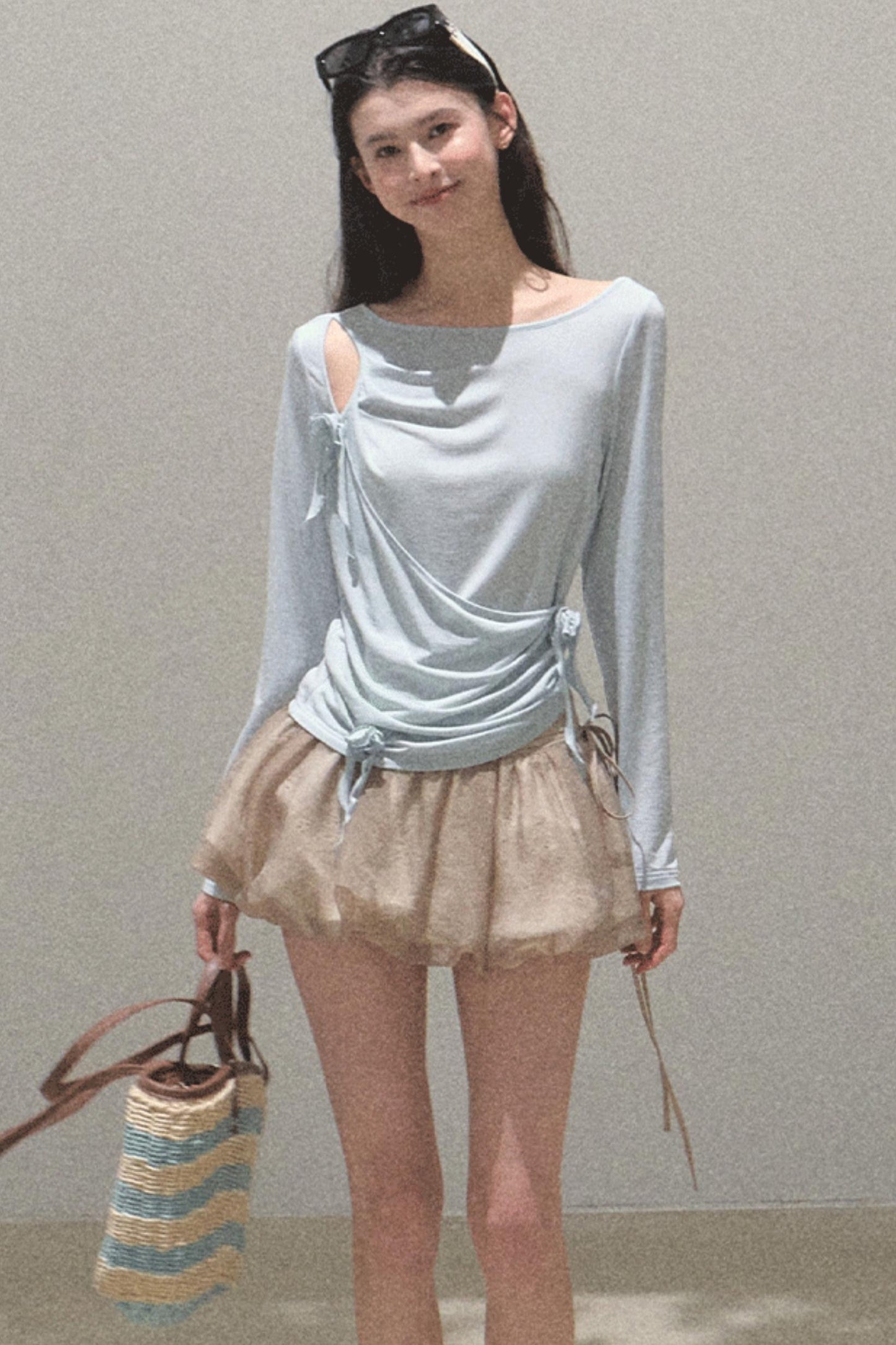 Floral Peplum Culottes Skirt Set