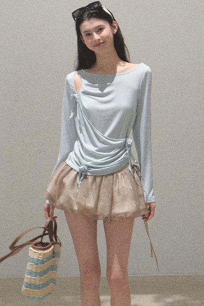 Floral Peplum Culottes Skirt Set