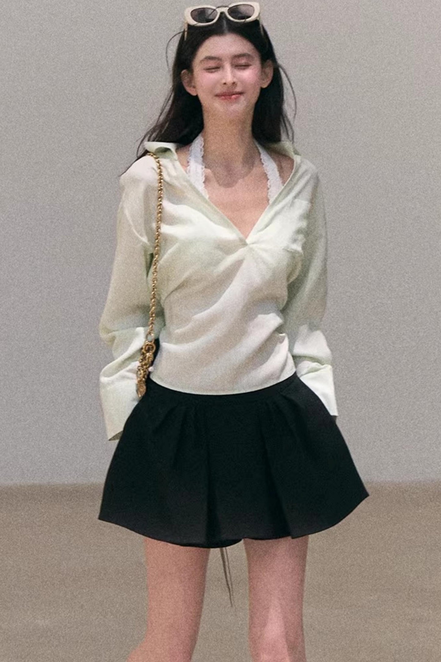 Lace-Trimmed Halter Camisole