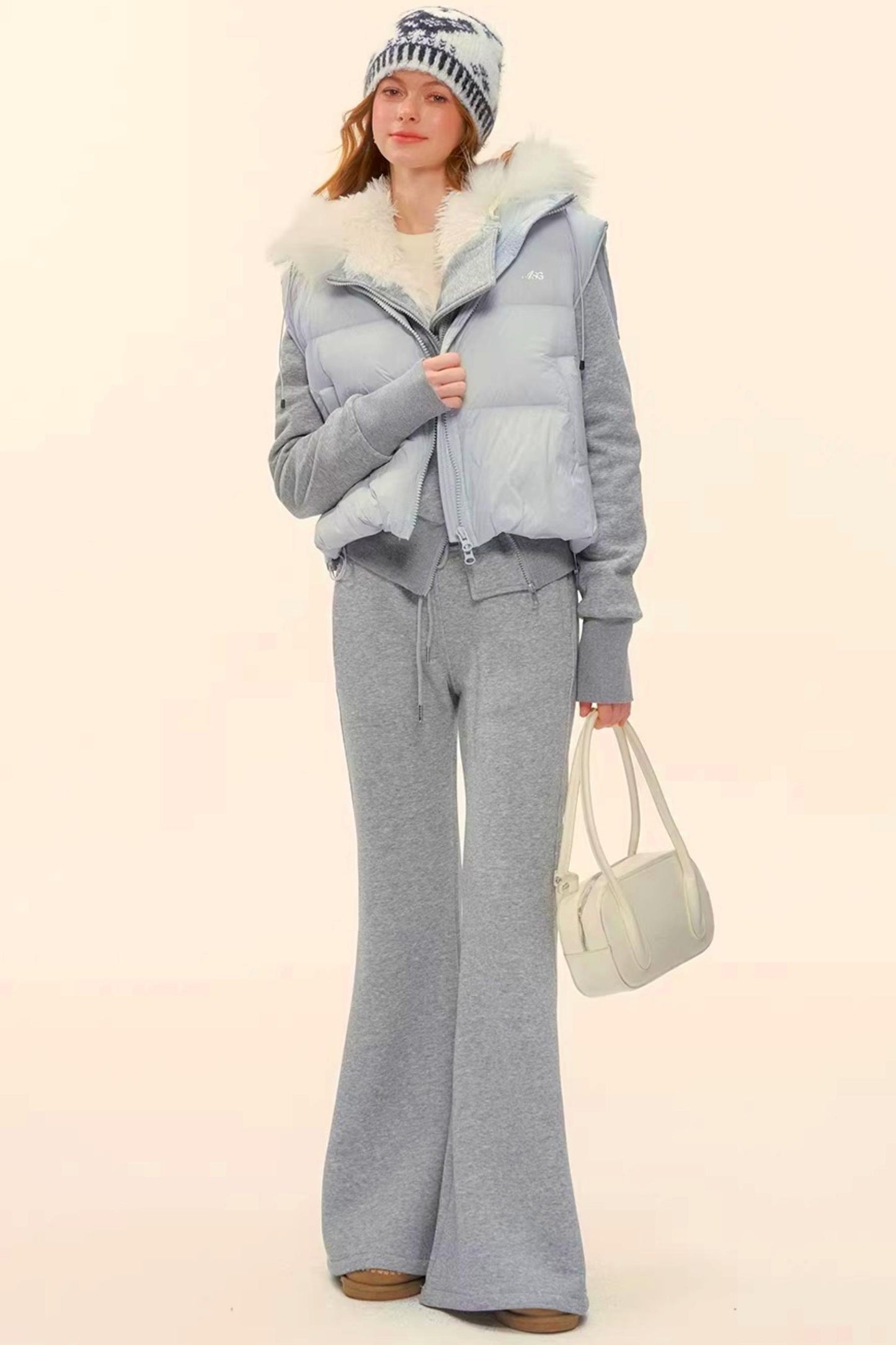 Retro Fleece Hooded Jacket Set-Up