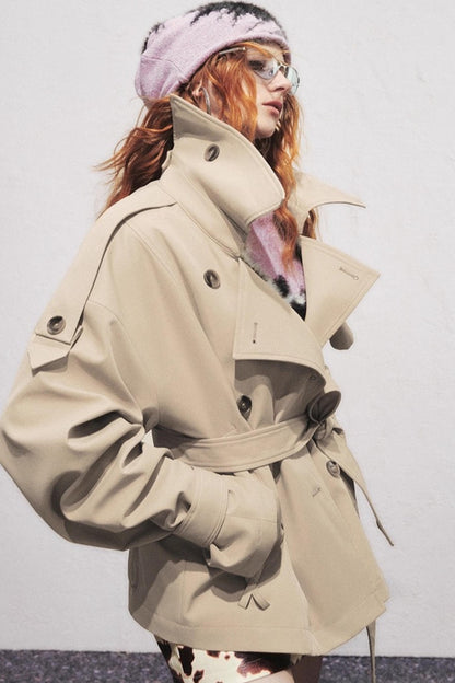 Classic Stand-Up Collar Trench Coat