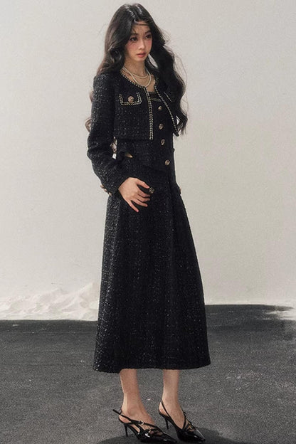 Chanel Wool Coat Skirt Set-Up