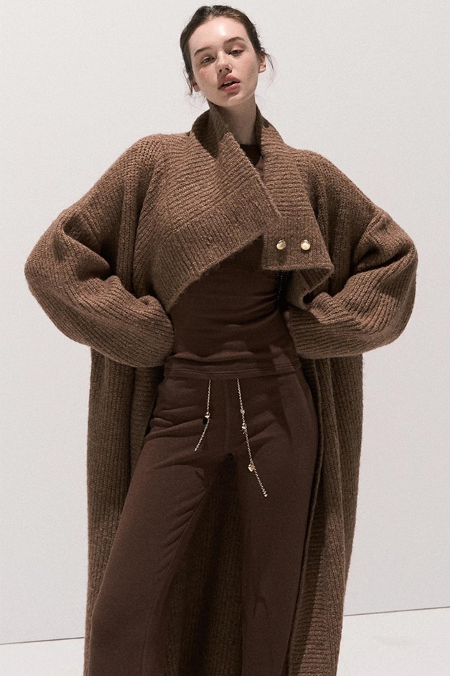 Soft Crewneck Knitwear Trouser Set-Up