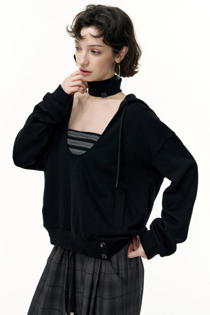 Layered Hooded Sweatshirt Set-Up