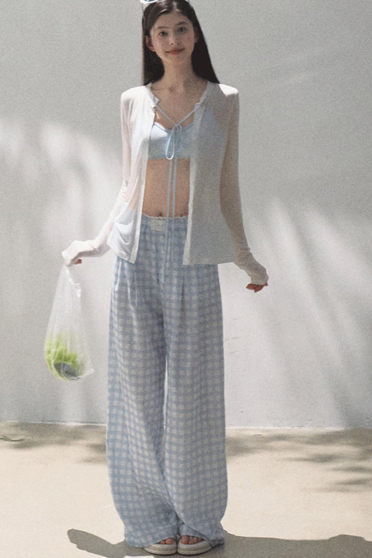 Wide-Leg Tencel Hemp Pants Set-Up