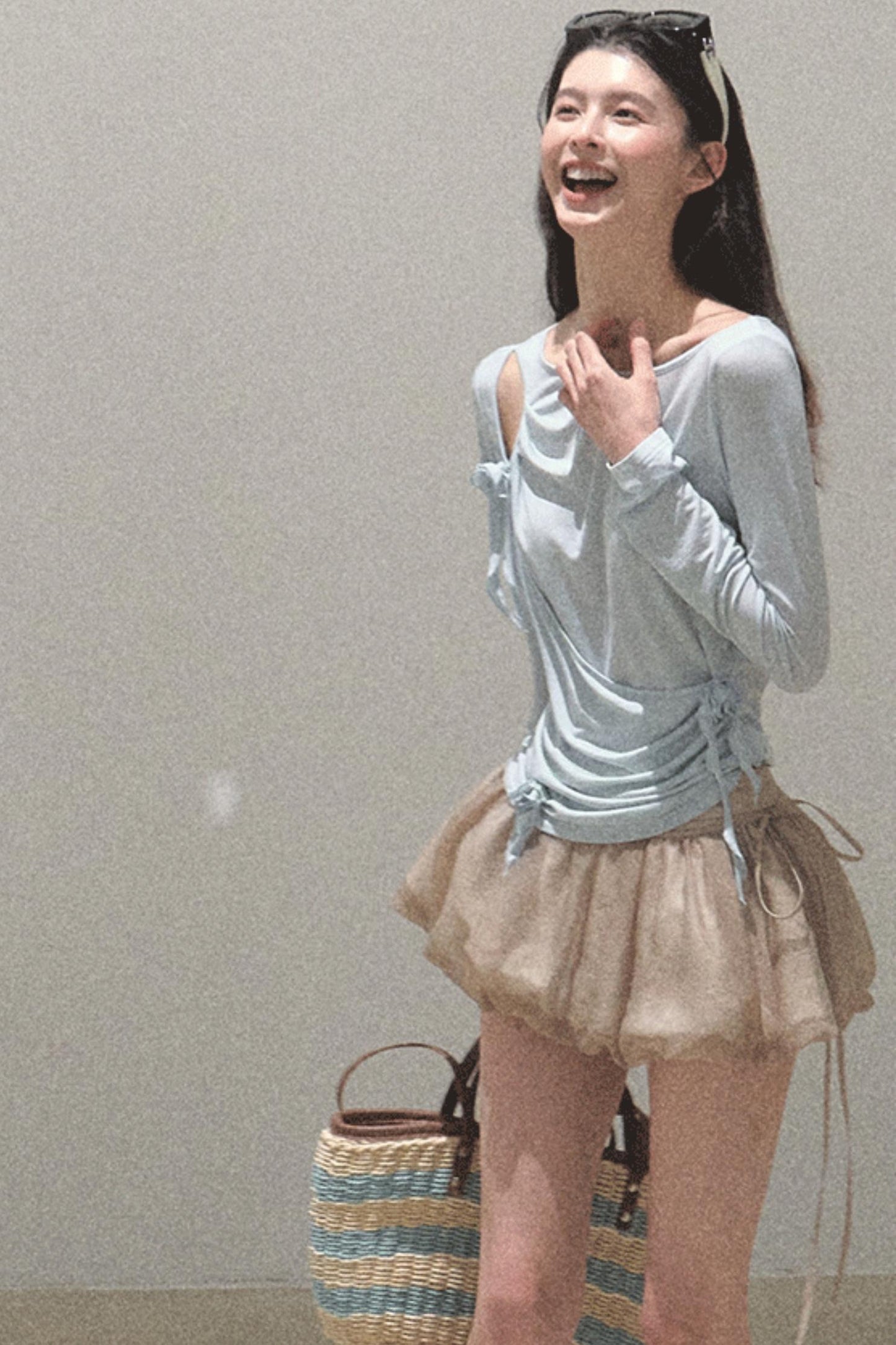 Floral Peplum Culottes Skirt Set