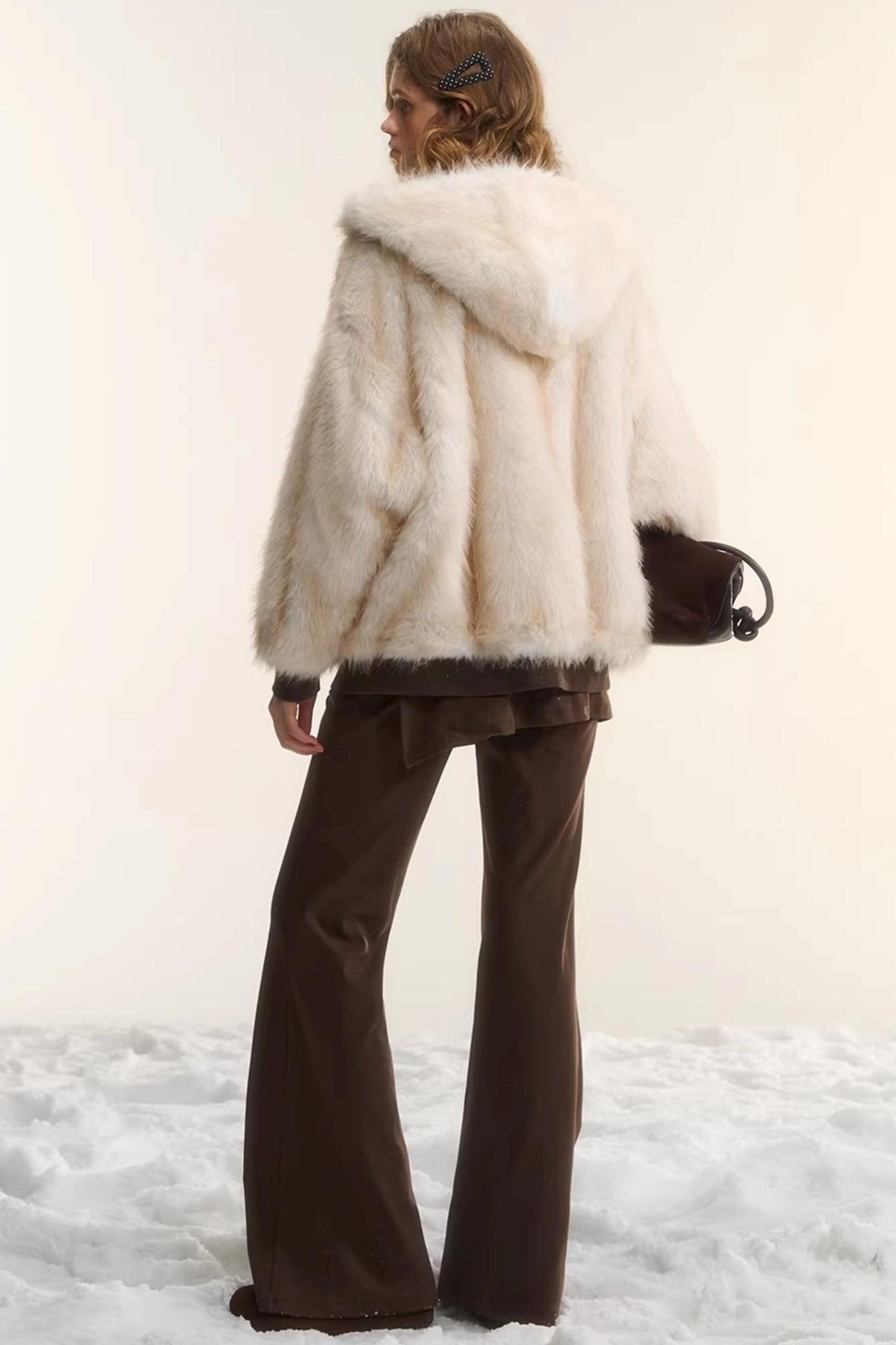 Reversible Plaid Plush Coat