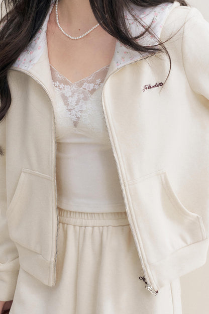 Rose Hooded Jacket & Pants Set-Up