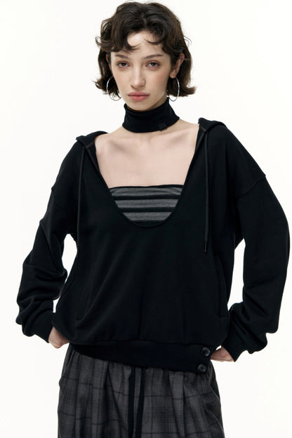 Layered Hooded Sweatshirt Set-Up