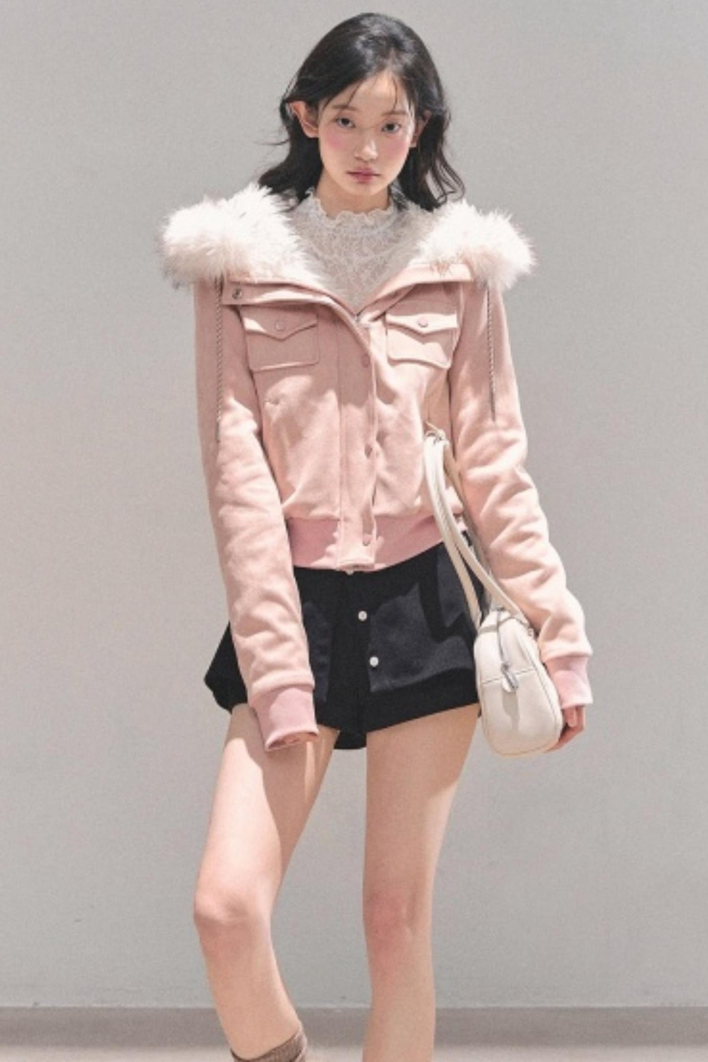 Winter Plush Hooded Coat