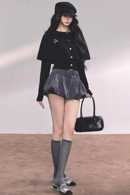 Cable Knit Cape Sweater