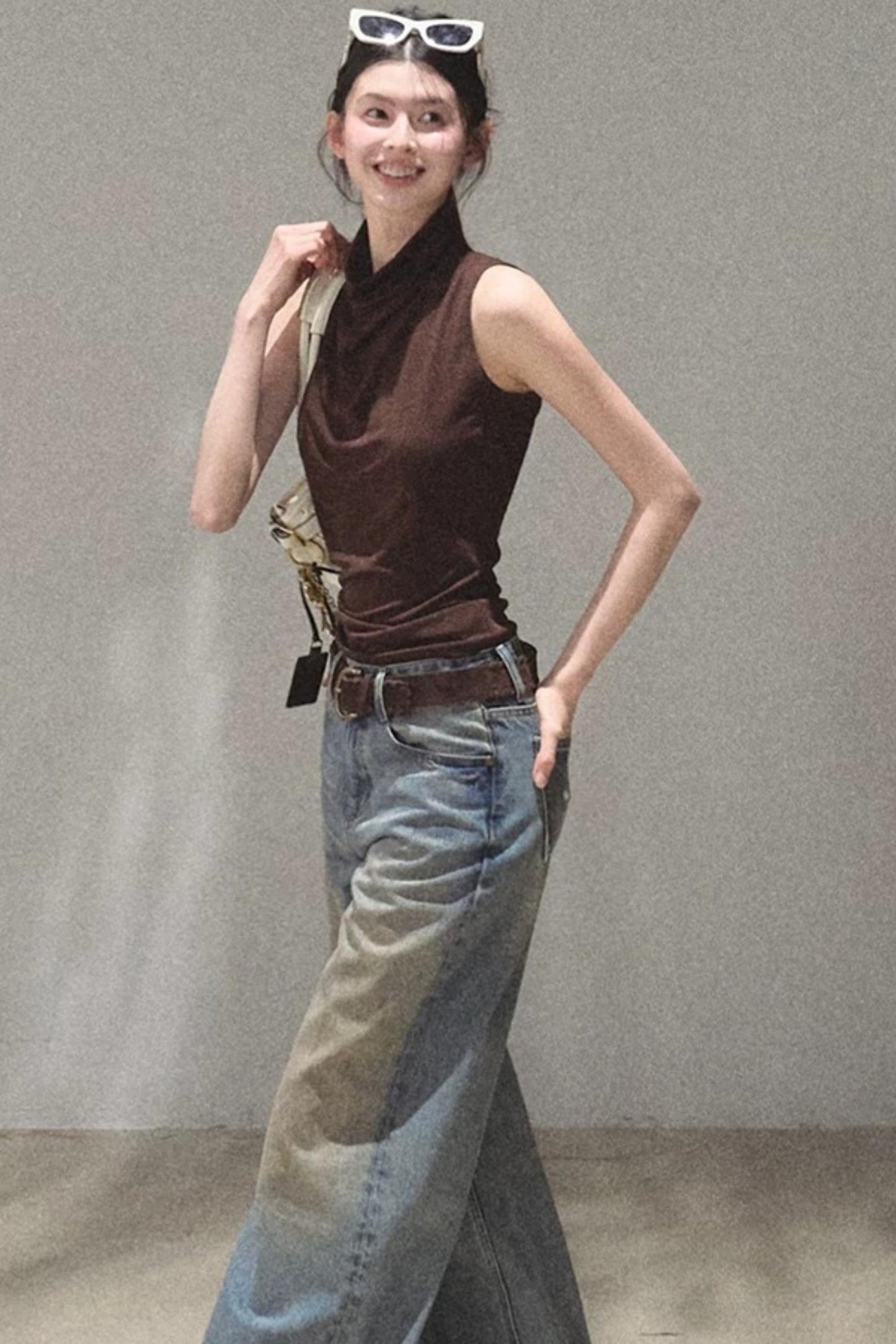 Vintage Hand-Painted Jeans Set
