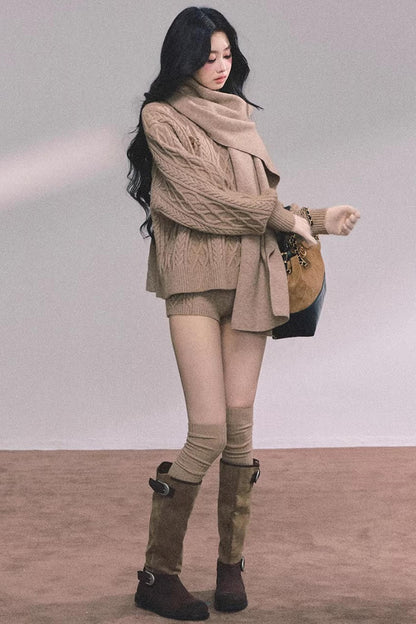 Zurich Knit Sweater Shorts Set-Up