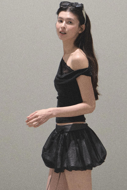 Floral Peplum Culottes Skirt Set