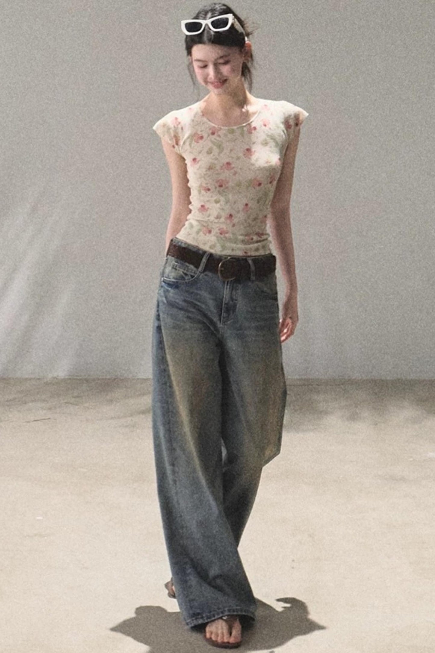 Vintage Hand-Painted Jeans Set