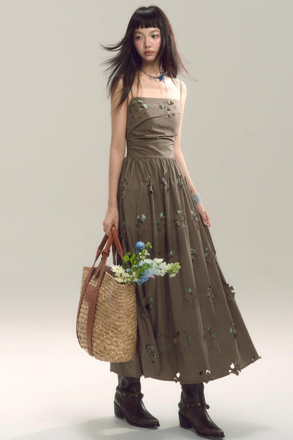 Coastal Floral Halter Dress