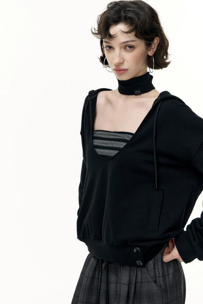 Layered Hooded Sweatshirt Set-Up