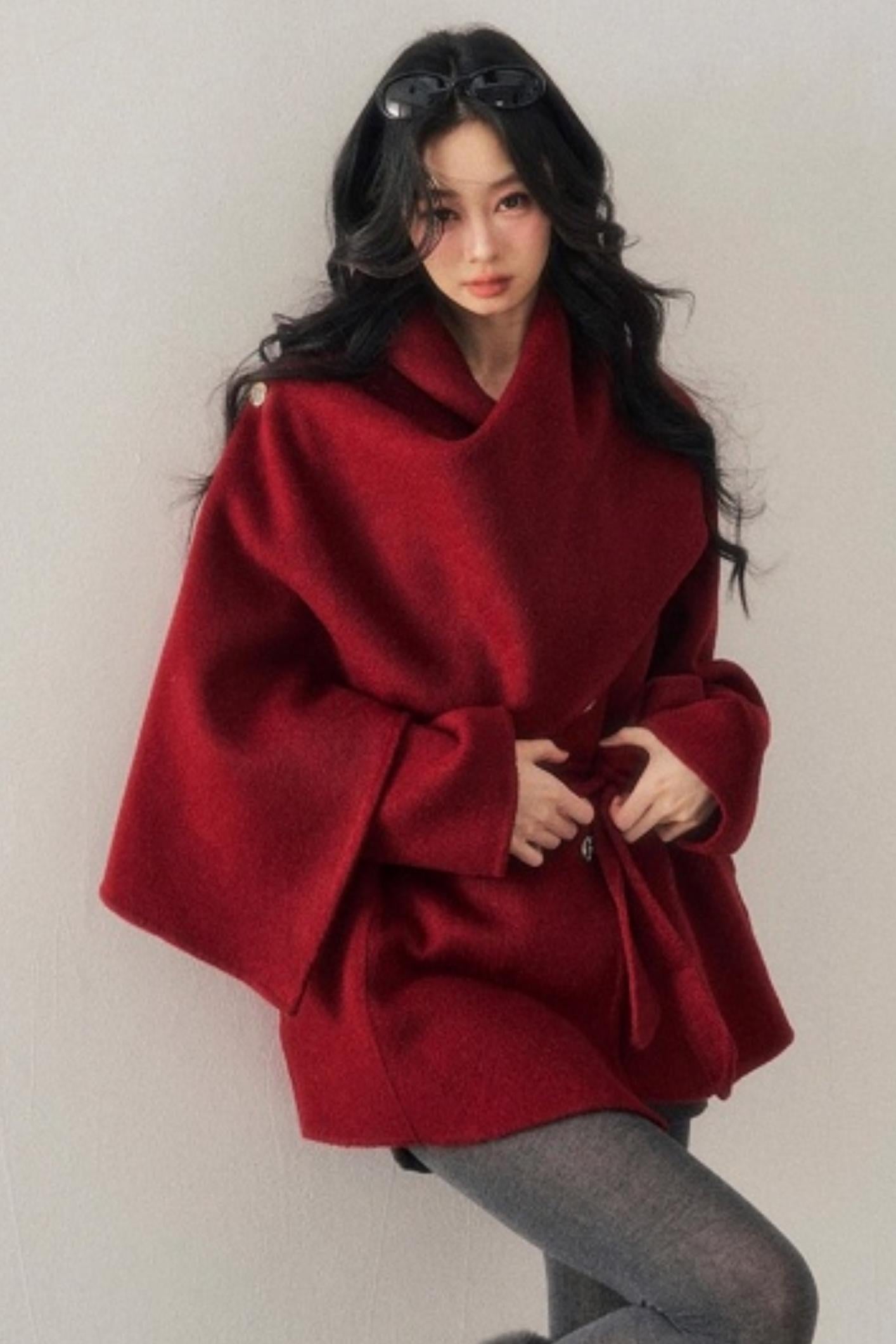 Winter Plaid Wool Coat