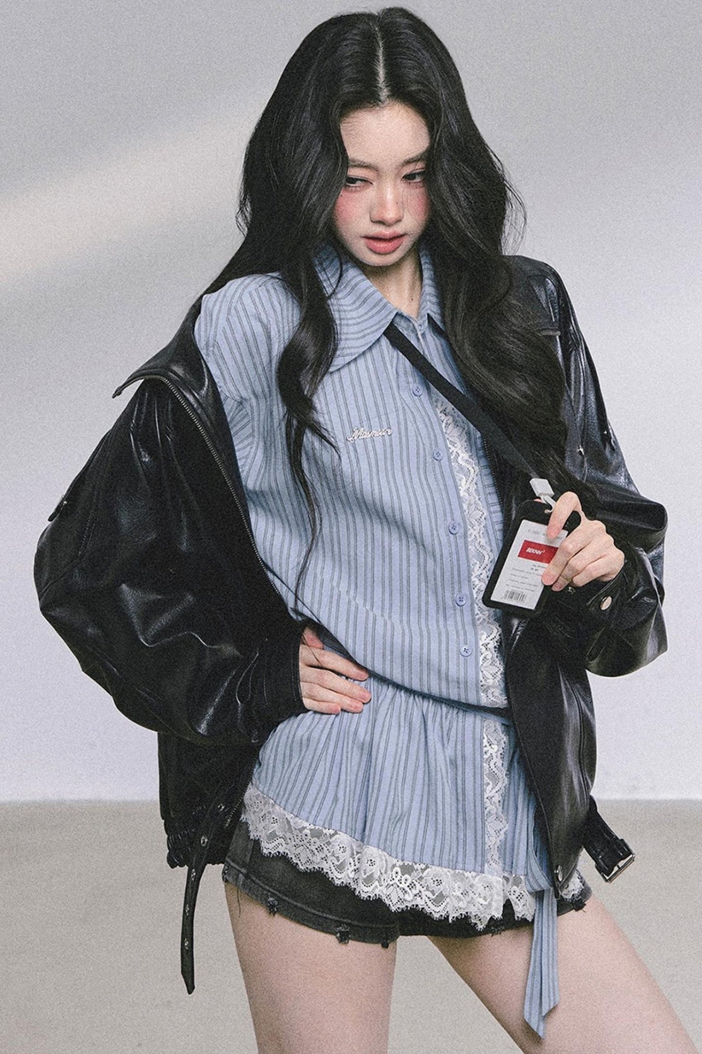 French Lace Stripe Shirt Set-Up