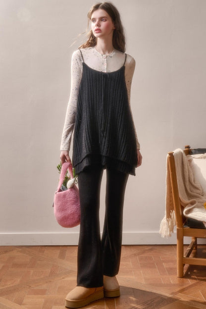 Soft Gemstone Wool Pants Set-Up