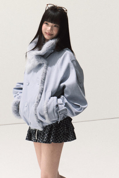 Shrine Plaid Woolen Cake A-Line Skirt