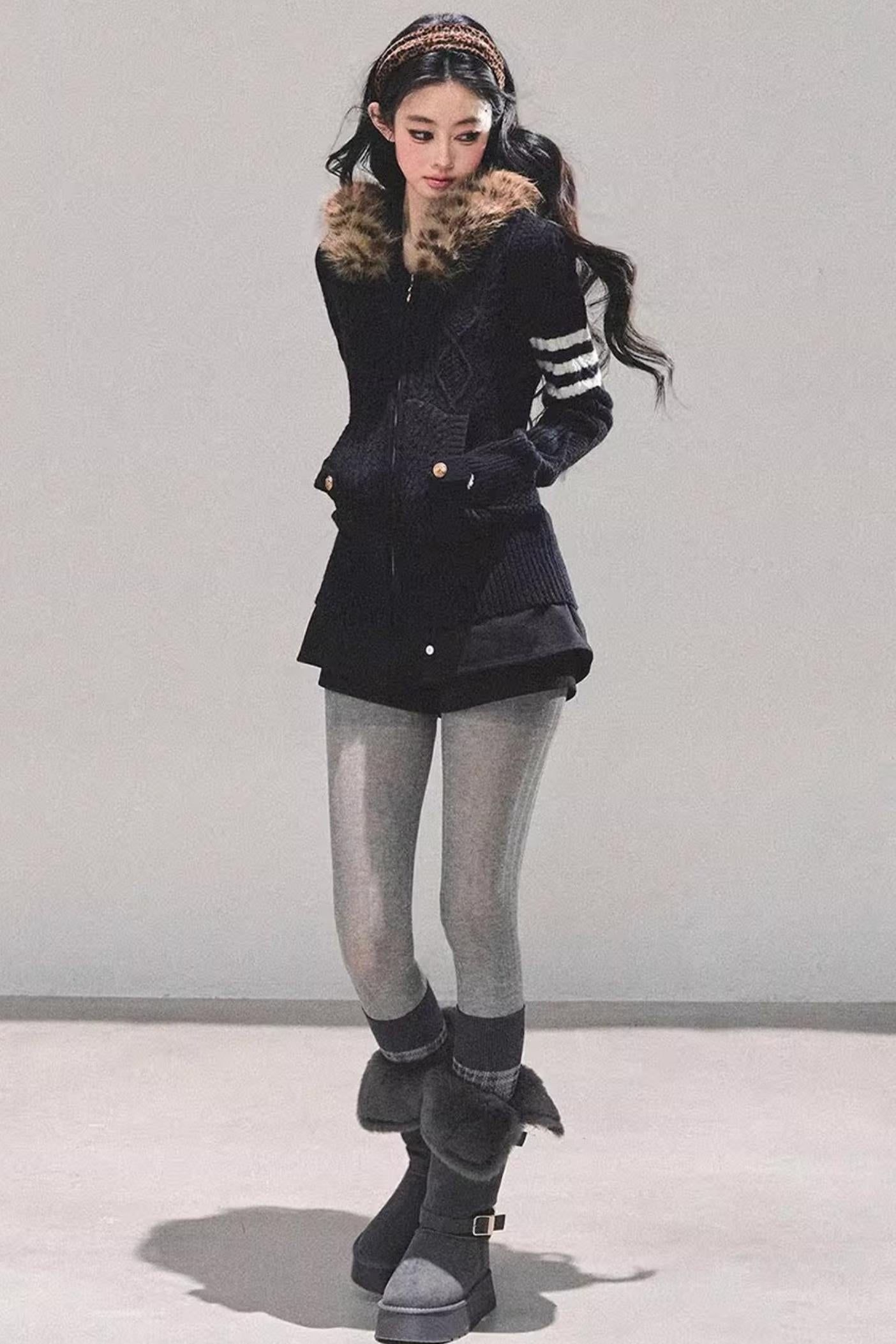 Black Autumn A-Line Shorts