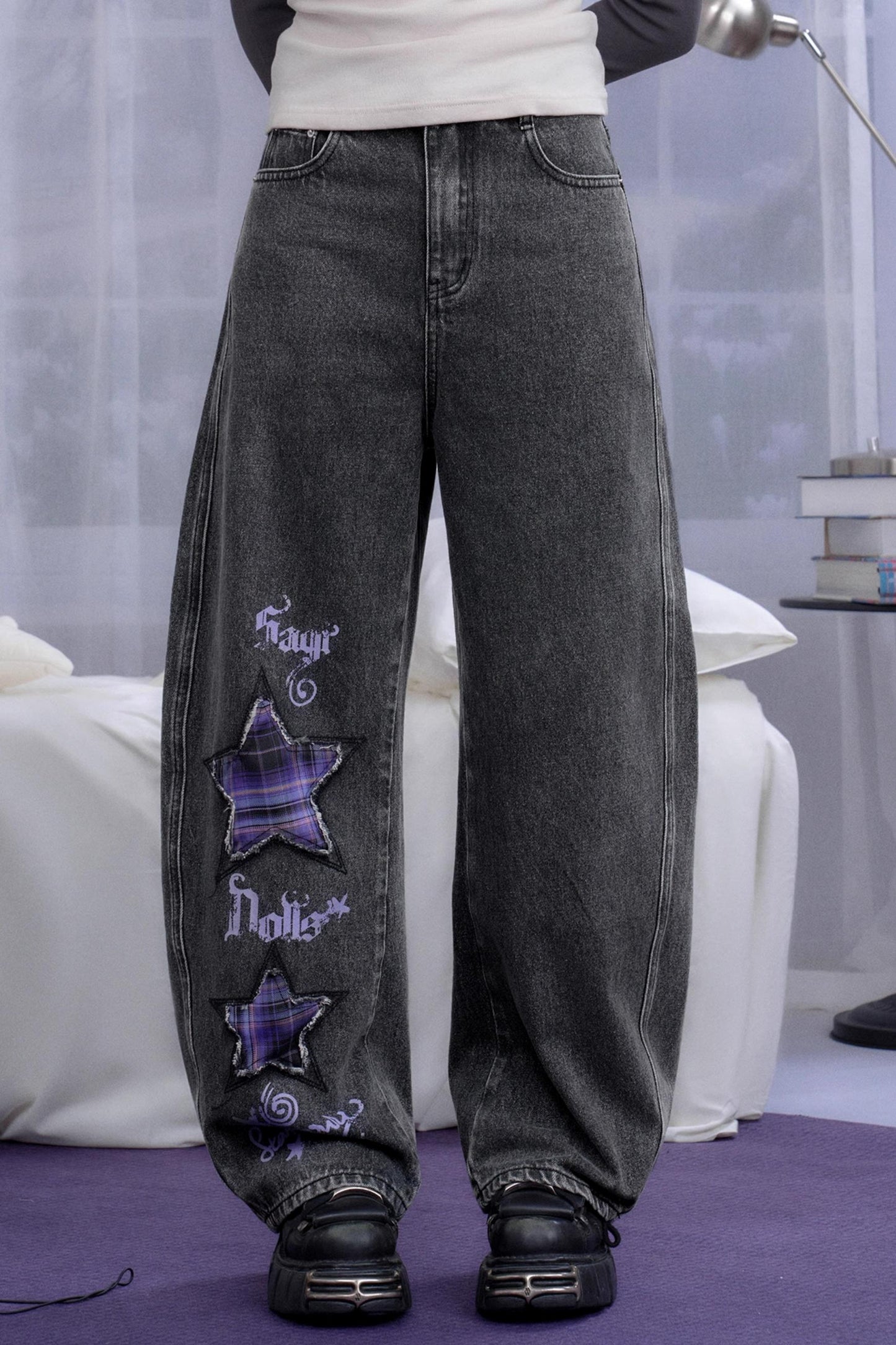 Sweet and Cool Dark Gray Washed Jeans