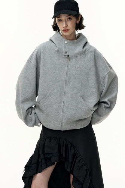 Tea Layer Hooded Cardigan Coat