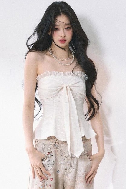 Eucalyptus White One-Shoulder Tank