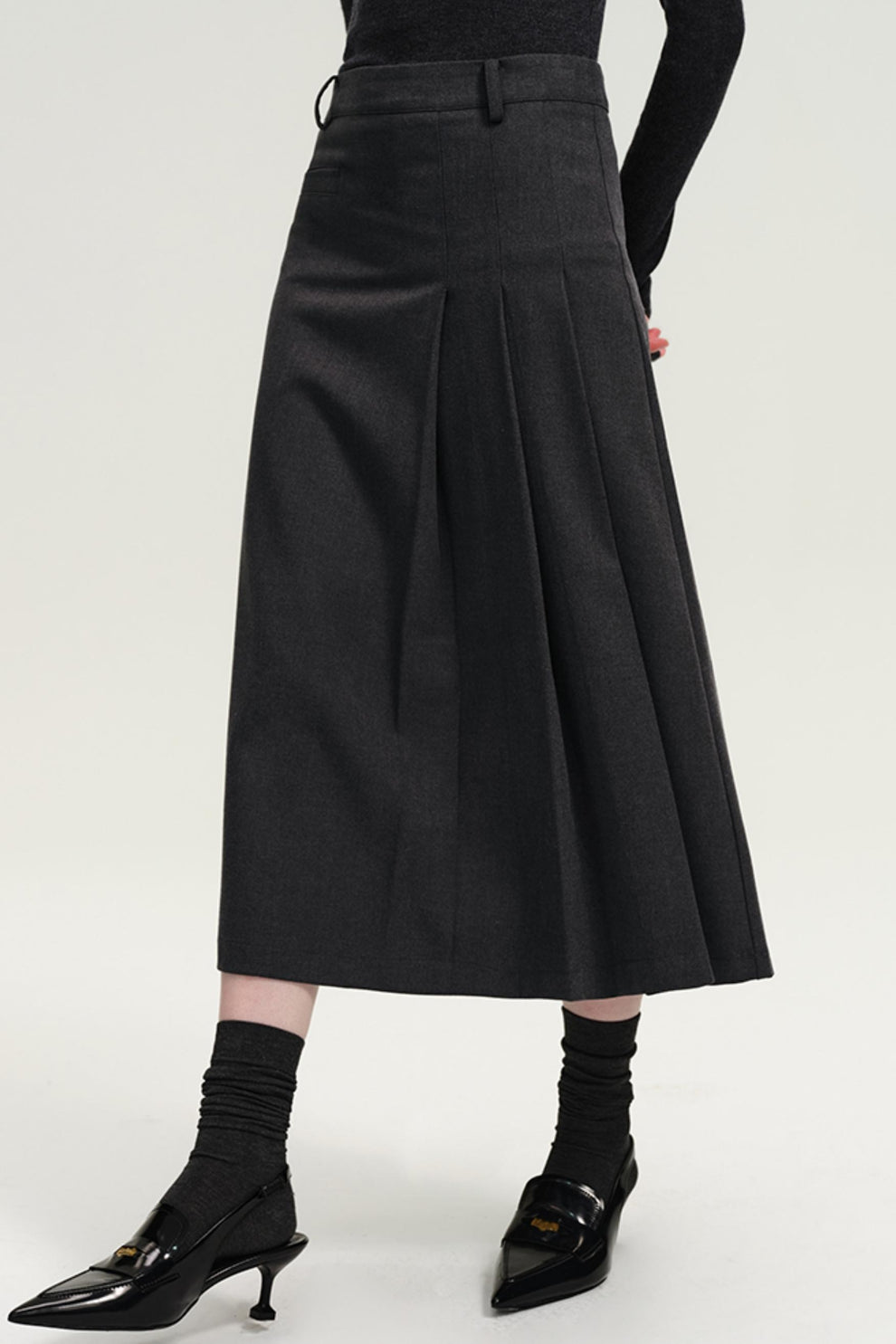 French retro gentle wind with pleated skirt  3835 main image 0