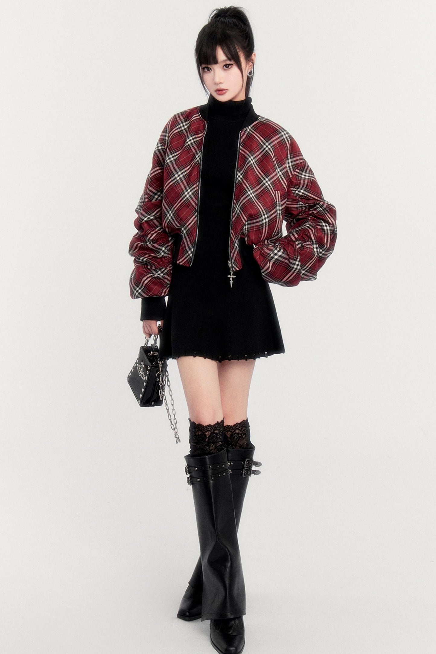 Reversible Plaid Plush Jacket