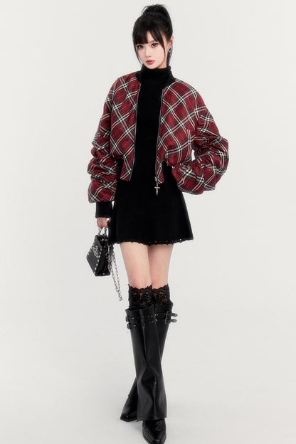 Reversible Plaid Plush Jacket