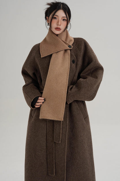 Reversible Long Wool Coat