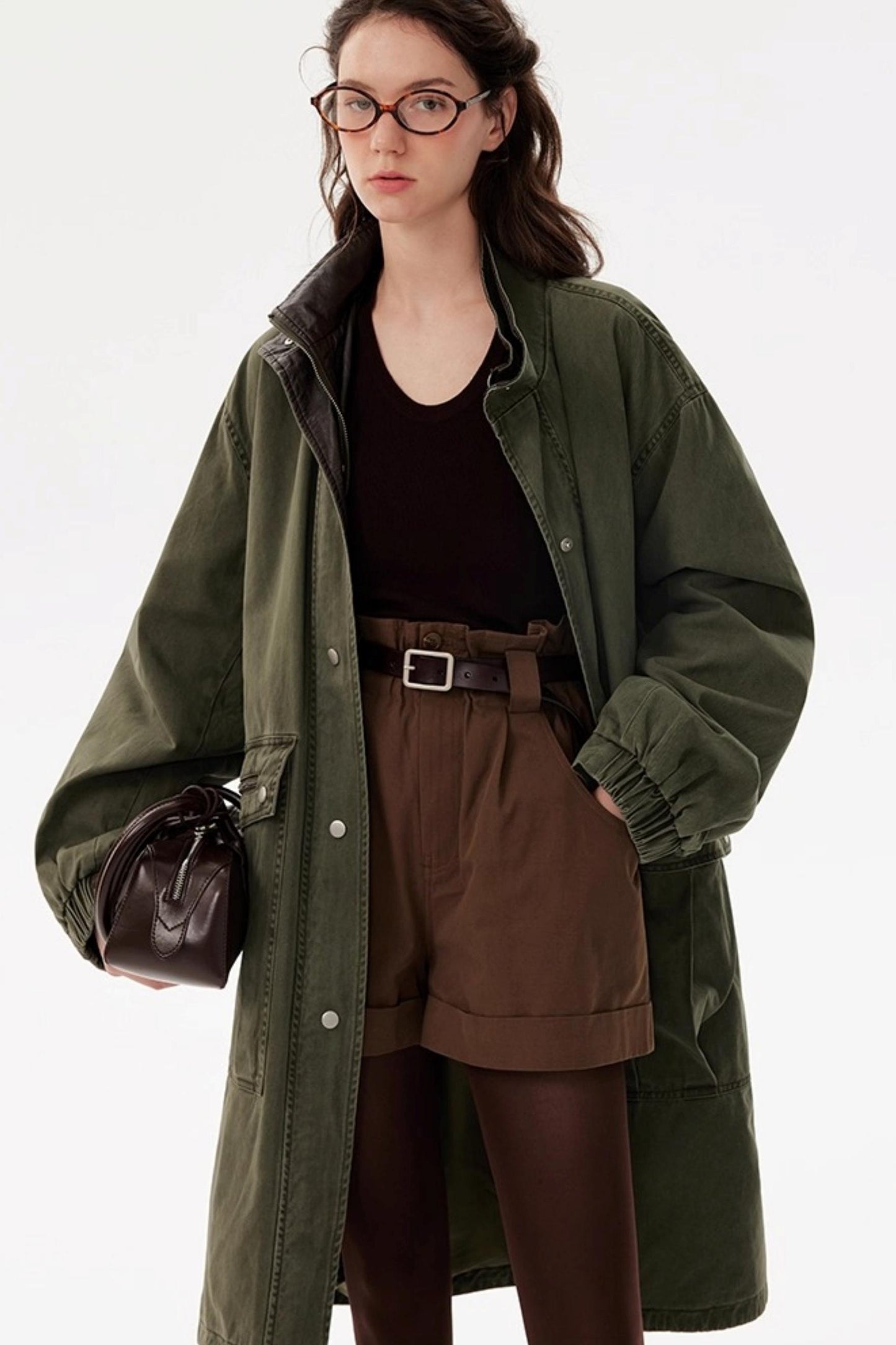 Retro Cotton Collar Cargo Jacket