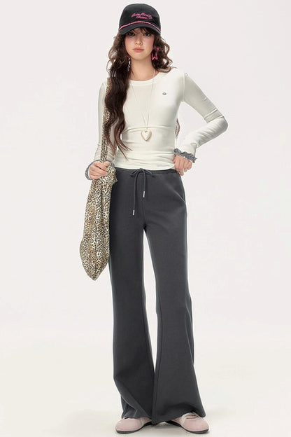 Flared High-Waisted Pants