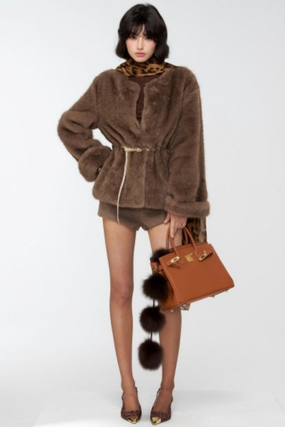 Slavic Aesthetics Fur-Cuffed Jacket