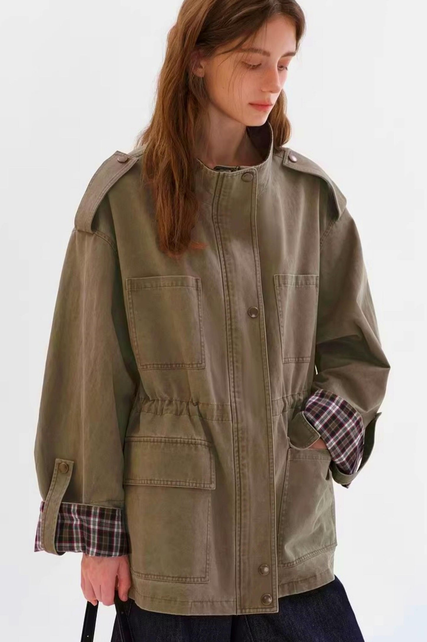 Versatile Patchwork Windbreaker Jacket