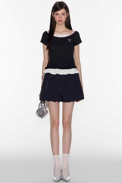 Bloomers Skirts Elastic Tie Bud Shorts Skirt