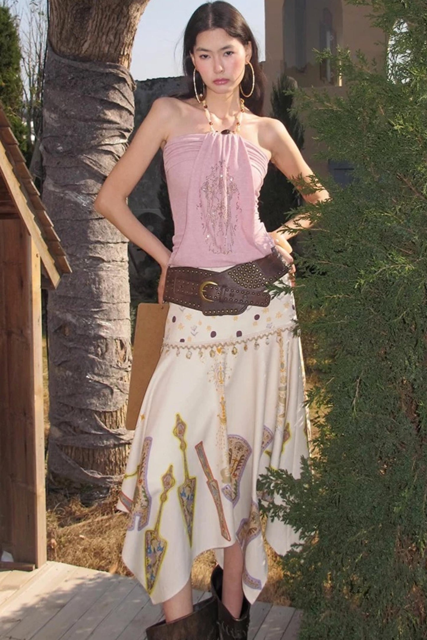 Tannite Shell Tassel Skirt