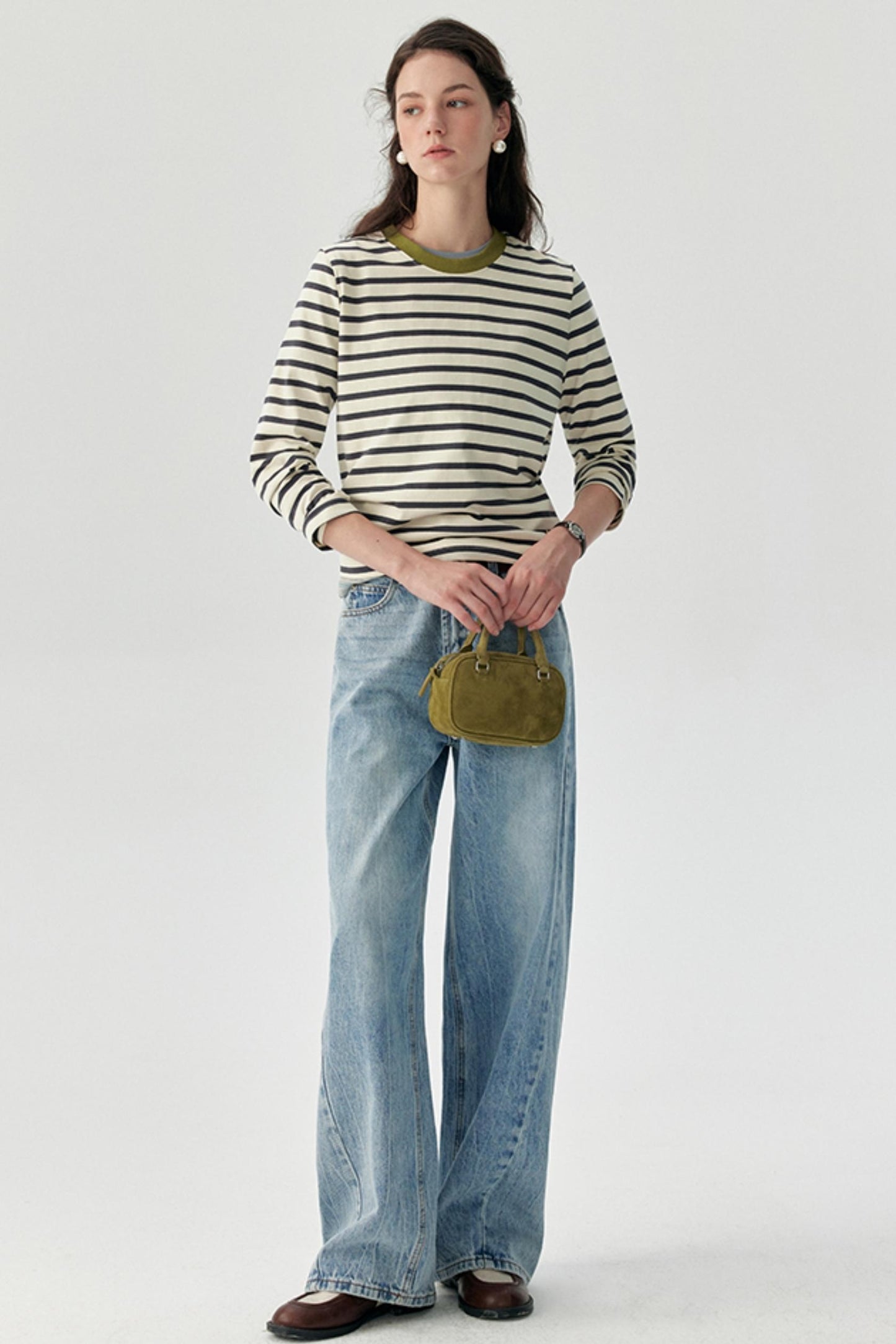 American Vintage Striped Long Sleeve T-Shirt