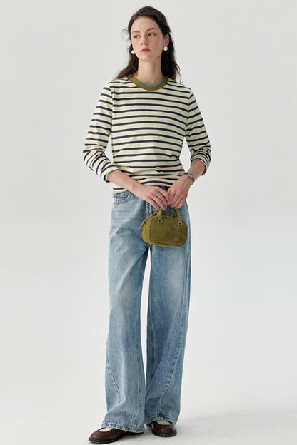 American Vintage Striped Long Sleeve T-Shirt