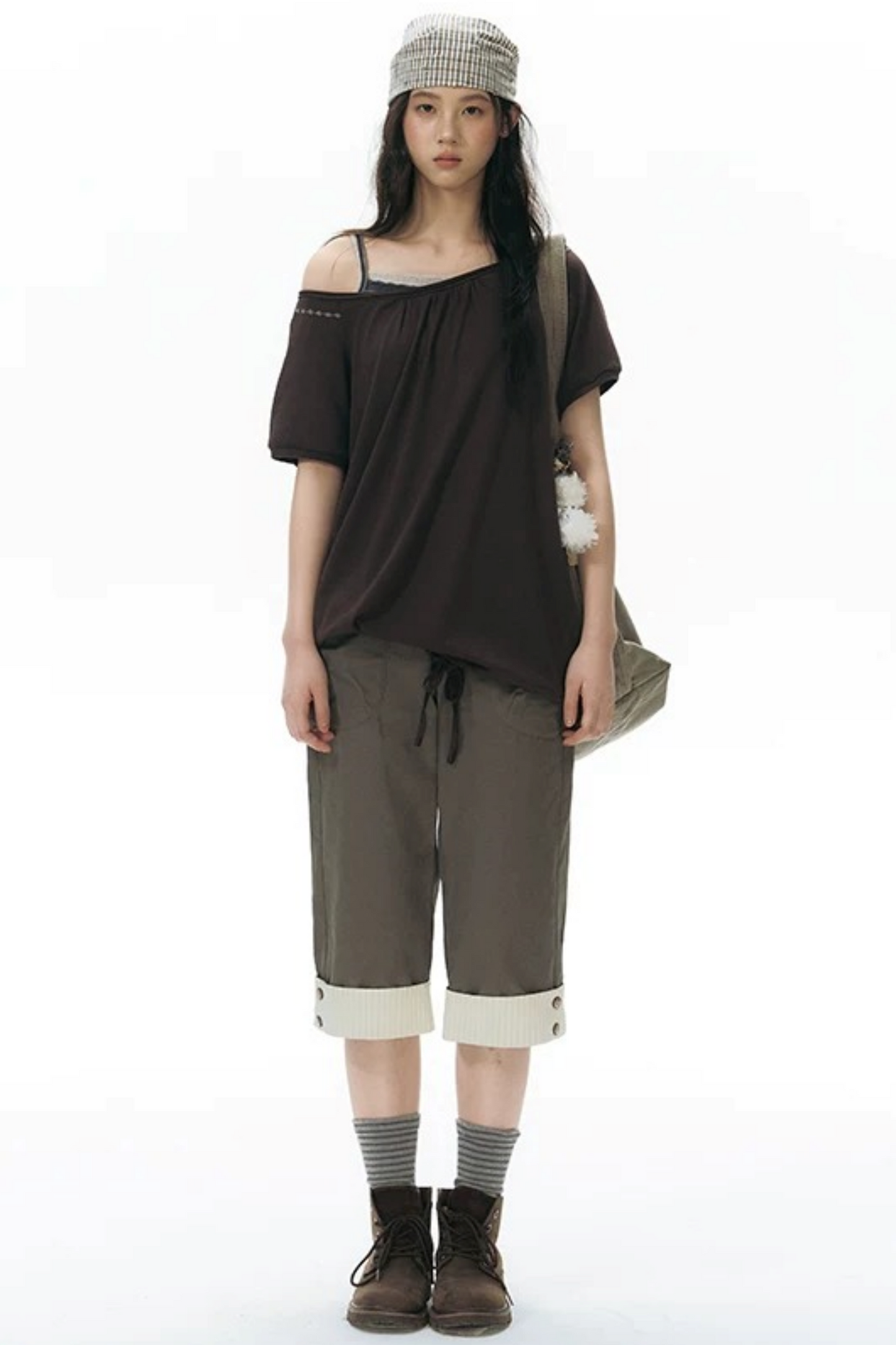 Patchwork Straight Leg Pants